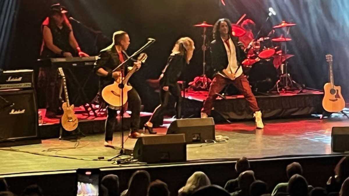 Broadway's Rock of Ages Band performing on stage